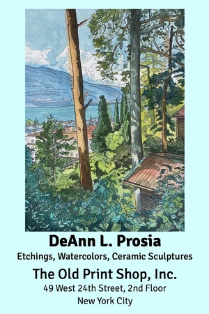 Solo Exhibition: DeAnn L. Prosia: Etching, Watercolors, Ceramic Sculptures